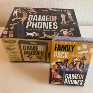 BRAND NEW “Game of Phones” card game + Family Pack expansion
